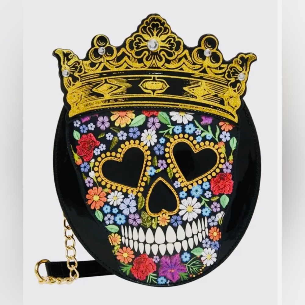 Betsey Johnson Kitsch Halloween Sugar Skull Crossbody NWT